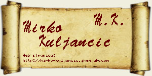 Mirko Kuljančić vizit kartica